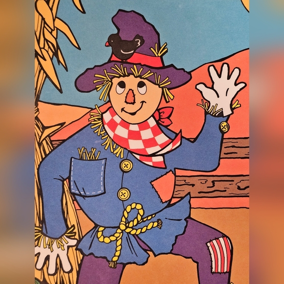 Vintage 1991 Halloween Pumpkin/Scarecrow Reversible Placemats Set of 5 - Picture 5 of 11